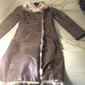 Genuine Patchwork Leather & Rabbit-Fur Jacket - image 1